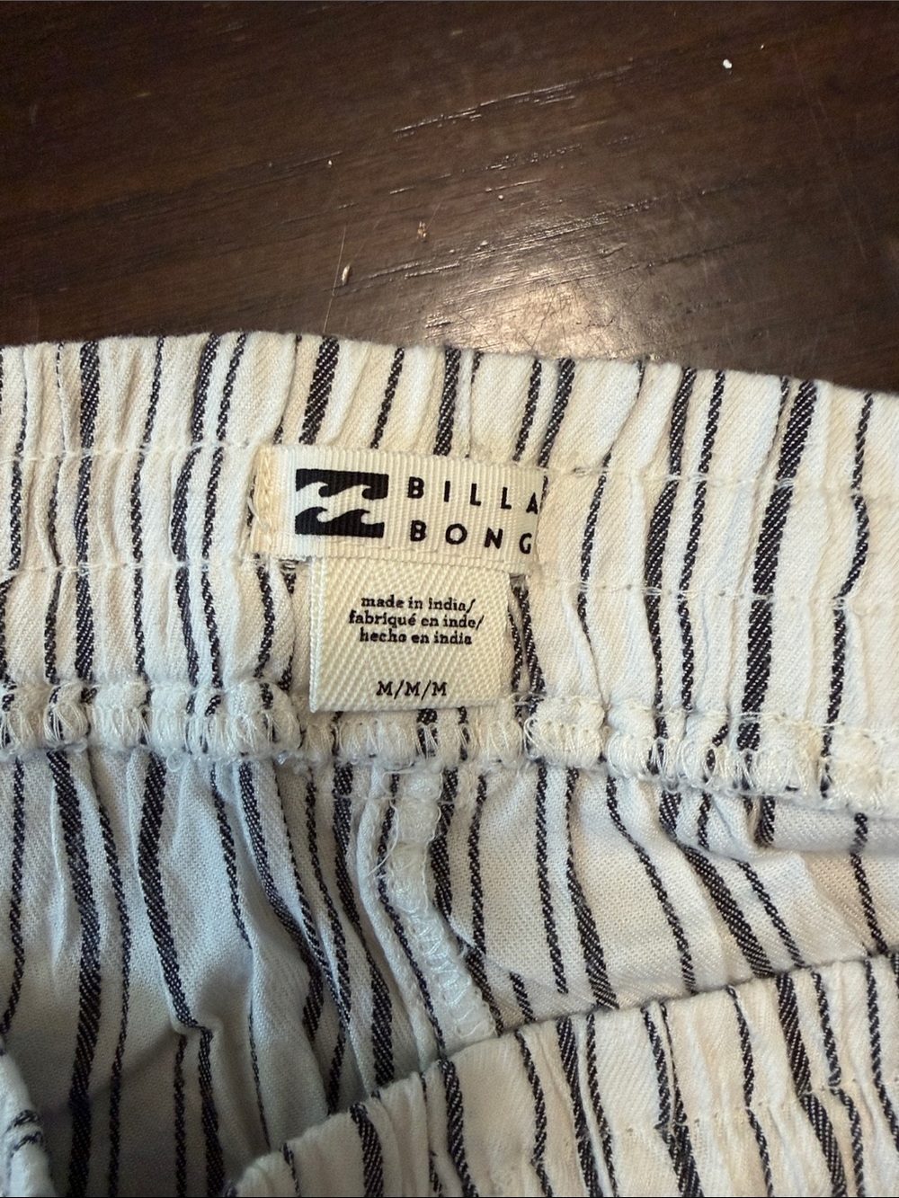 Billabong Casual Striped Drawstring Women’s Shorts - Picture 3 of 6